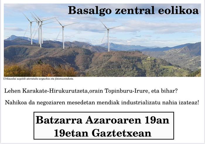 Basalgo zentral eolikoari buruzko batzarra