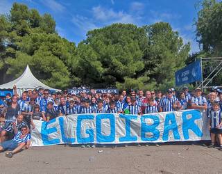 Elgoibarko zaleen irudiak Sevillatik