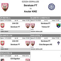 Soraren asteburuko partidak