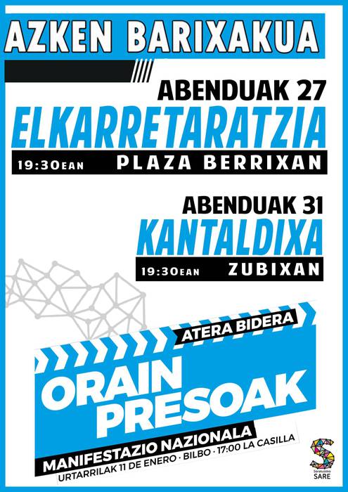 Elkarretaratzea: kantuan, presoen eskubideen alde (Sare)