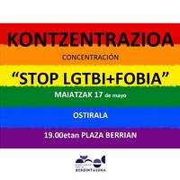 Elkarretaratzea: "STOP LGTBI+fobia"