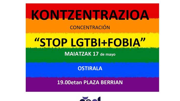 Elkarretaratzea: "STOP LGTBI+fobia"