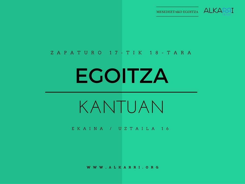 “Egoitza kantuan” proiektua abian
