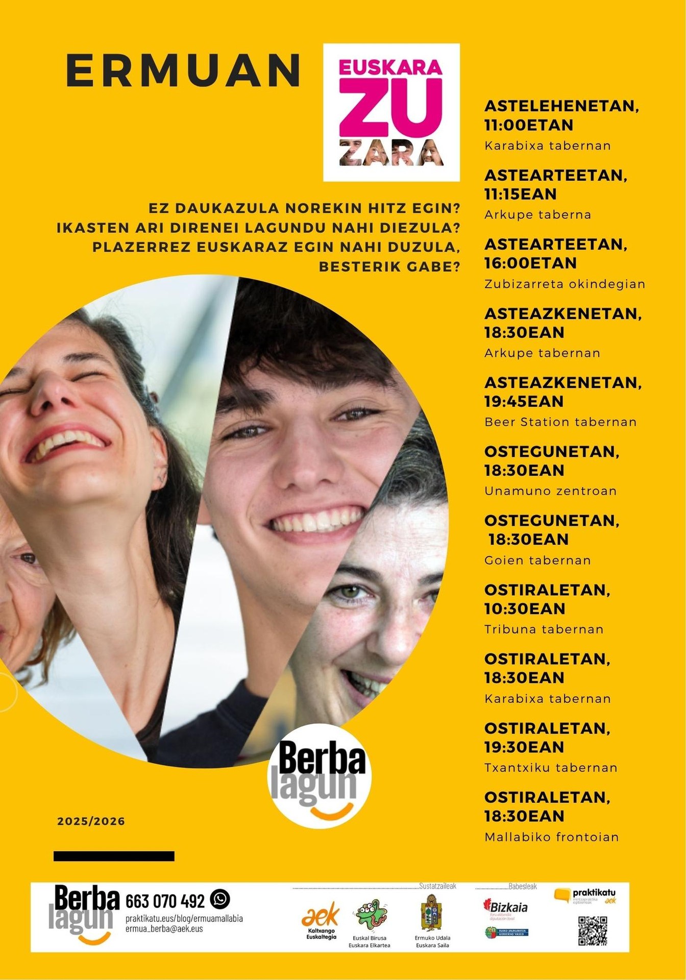 Berbalagun egitasmoak gora egingo du