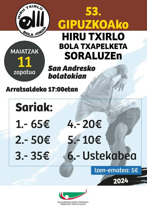 Hiru Txirlo bola txapelketa San Andresen