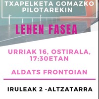 Gipuzkoako binakako txapelketa gomazko pilotarekin (lehen fasea)