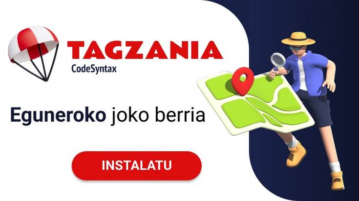 Tagzania joko geografikoa atera du Eibarko CodeSyntax enpresak
