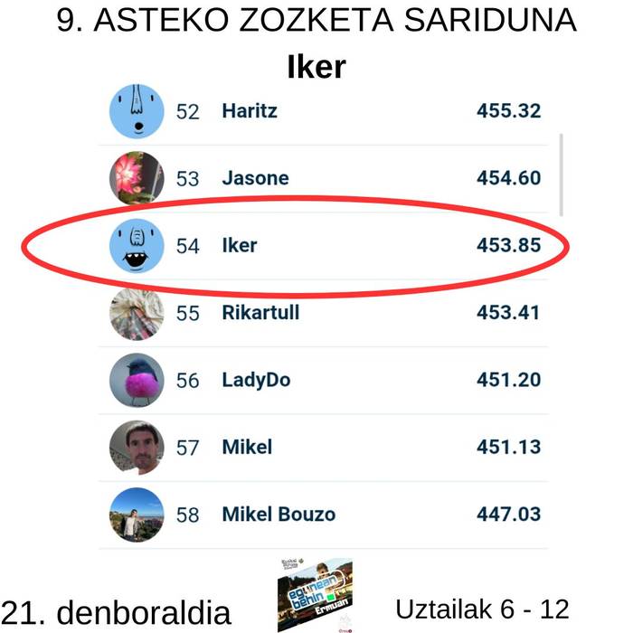 Egunean Behin (21) Ermuan: 9. astea
