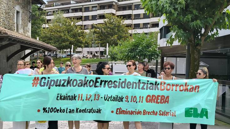 San Lazaro egoitzako beharginek ere egin dute bat grebarekin