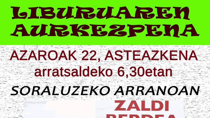 Liburu aurkezpena: Zaldi berdea.