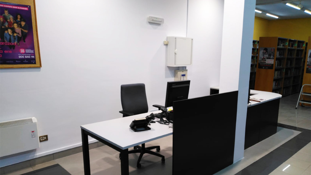 Liburutegiko hobekuntza-lanak amaituta