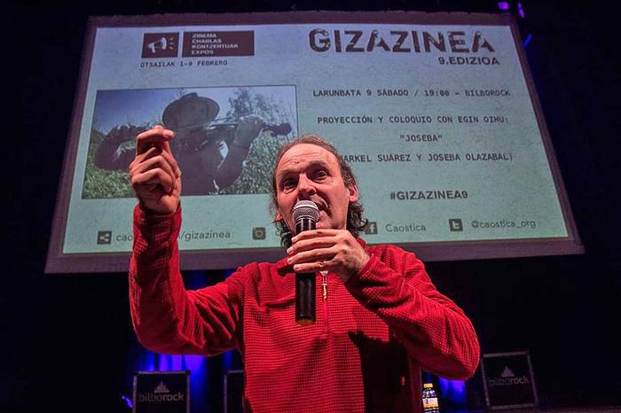 Joseba Olazabal mendaroarraren protesta Bilboko Gizazinea programan aurkeztu dute