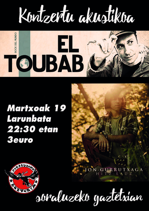 KONTZERTUA: El Toubab + Jon Gurrutxaga