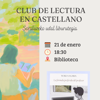 Gaztelerazko irakurle taldea: "La fórmula preferida del profesor"