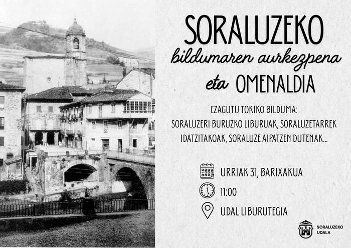 Soraluzeko tokiko bildumaren aurkezpena eta Arantza Lasa lehen liburuzainari omenaldia barixakuan, urriaren 31n