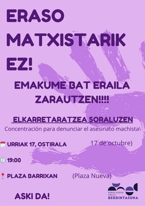 Hilketa matxista salatzeko elkarretaratzea