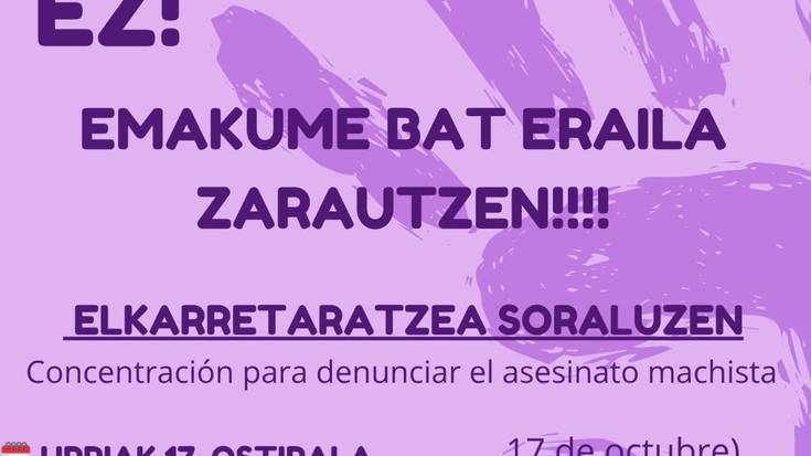 Hilketa matxista salatzeko elkarretaratzea