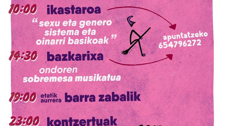 Sexualitatearen inguruko ikastaroa eta egun osoko egitaraua zapatuan Gaztetxean