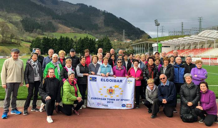 60+ taldeko kideen babesa Elgoibar Kirolaren Europako Herria izendapenari