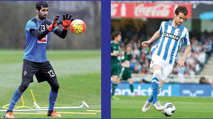 Asier Riesgo eta Mikel Gonzalezekin berbetaldia