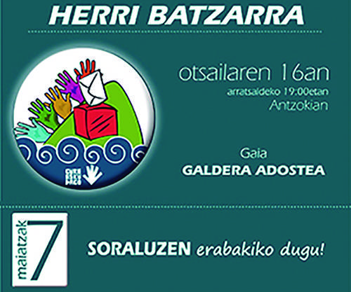 Herri-batzarra: galdera erabakitzeko (Gure Esku Dago)