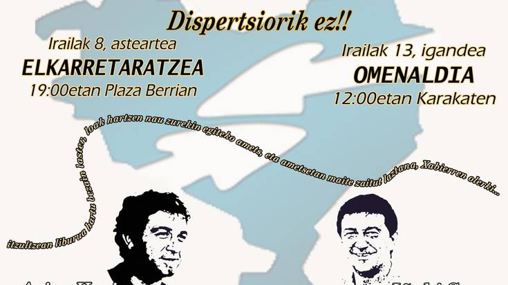Elkarretaratzea eta oroimen ekitaldia Asier eta Iñaki hil zireneko 19. urteurrenean