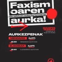 Faxismoaren kontra GKSk urtarrilaren 31rako deitu duen manidestaziorako aurkezpena eta deia