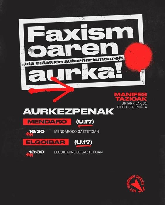 Aurkezpena: Faxismoaren aurka U31 manifestazioa (GKS Debabarrena)