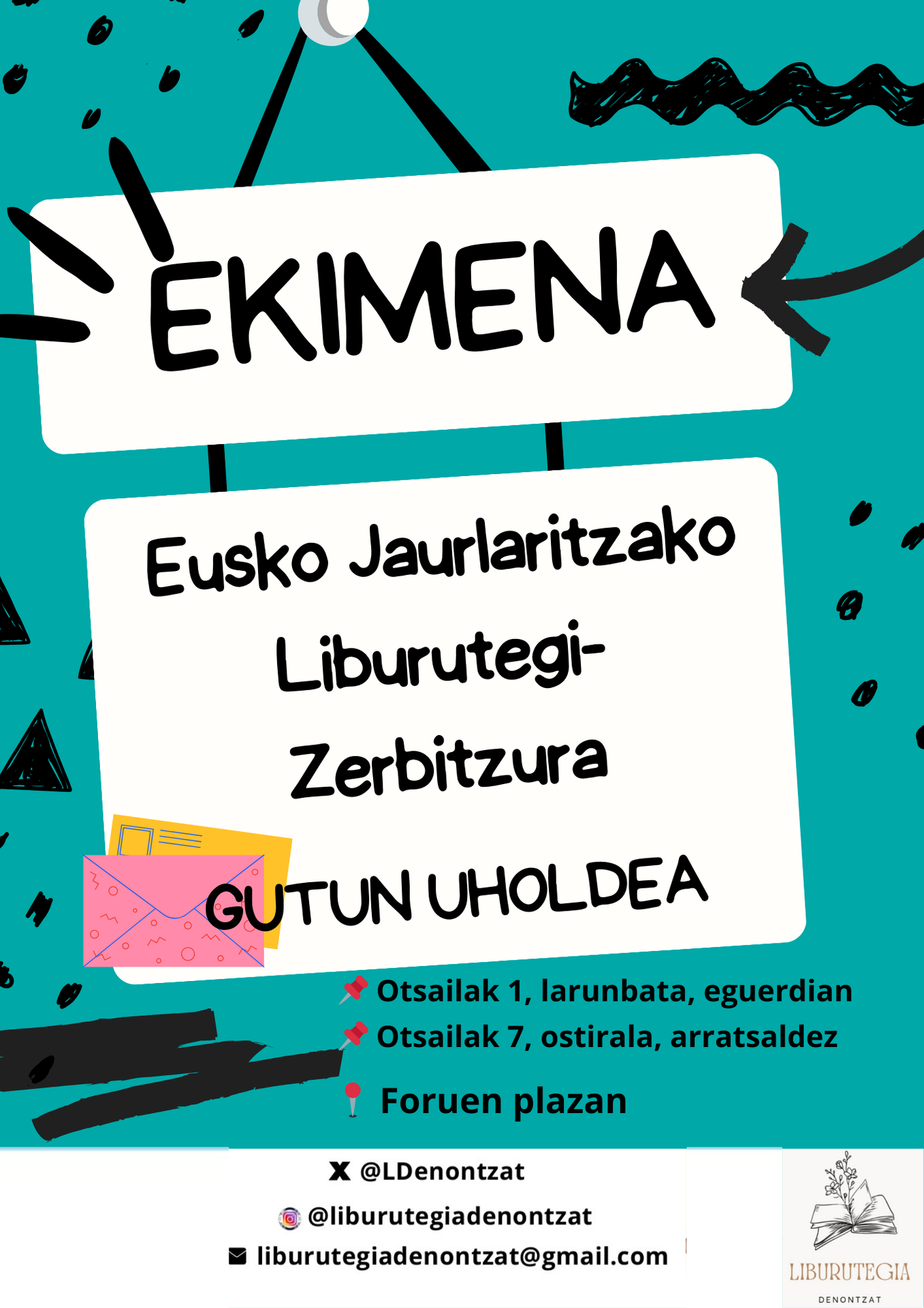 Gutun uholdea Eusko Jaurlaritzako Liburutegi Zerbitzura