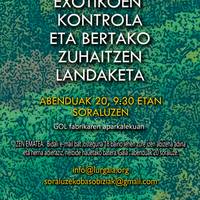 Landaren exotikoen kontrola eta bertako zuhaitzen landaketa