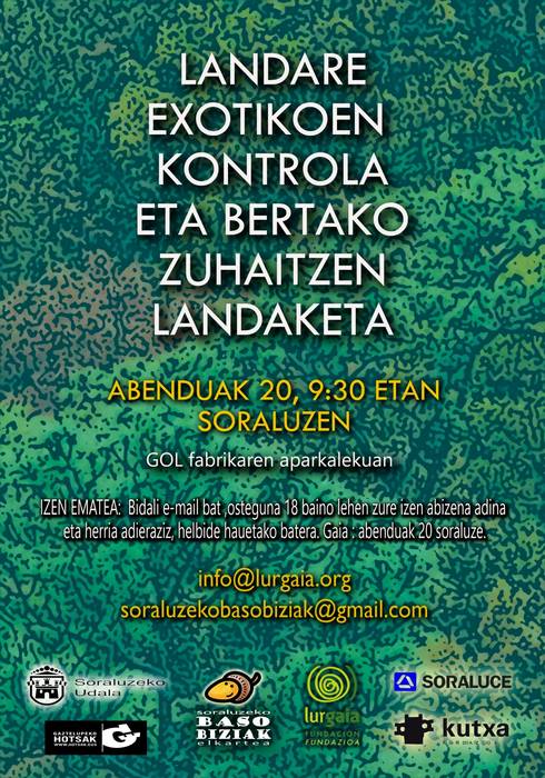 Landaren exotikoen kontrola eta bertako zuhaitzen landaketa