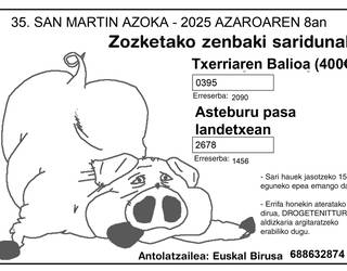 San Martin azokako txerriaren errifaren zenbaki sarituak