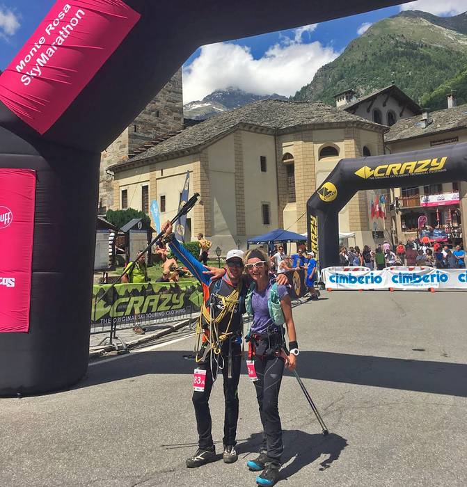Monte Rosa Skymarathon mendi lasterketa gogorra amaitu zuten Ainhoa Lendinezek eta Joseba Elustondok