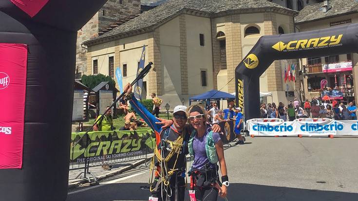 Monte Rosa Skymarathon mendi lasterketa gogorra amaitu zuten Ainhoa Lendinezek eta Joseba Elustondok
