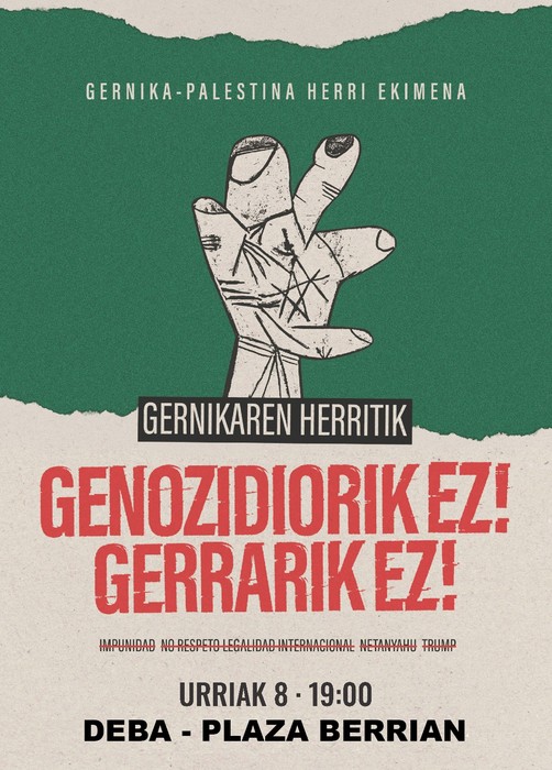 'Genozidiorik ez! Gerrarik ez!' mobilizazioa