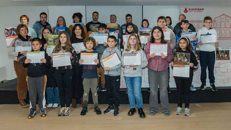 Banatu dizkiete sariak Elgoibarko Udalaren 2026ko egutegia osatzeko lehiaketako irabazleei