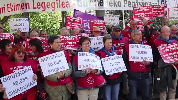 140.000 sinaduratik gora lortu ditu pentsio mugimenduaren lege proposamenak