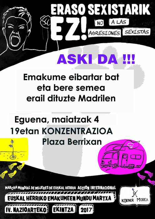 Elkarretaratzea: Eraso sexista gehiago ez!