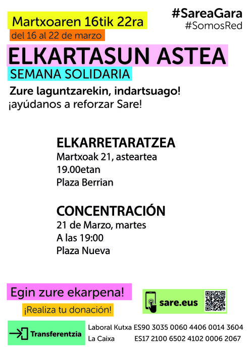 Kontzentrazioa: Sare mugimenduarekiko elkartasuna 