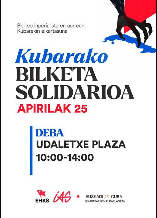 Kubara bidaltzeko oinarrizko produktuen bilketa