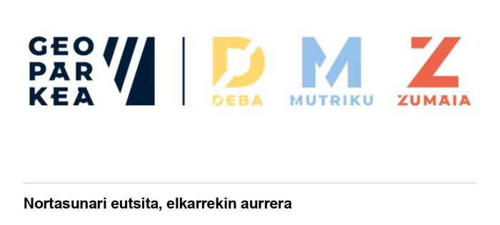 Irudi bateratu berria dute Geoparkeak eta hiru udalerrietako turismo sailek