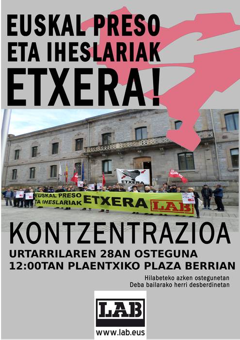 “Euskal preso eta iheslariak etxera” kontzentrazioa