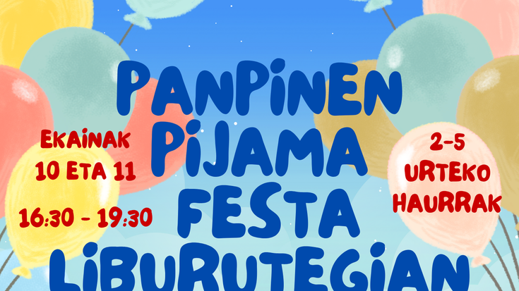 Panpinen pijama festa liburutegian