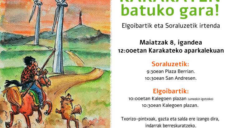 Mendi martxa Karakatera parke eolikoaren aurka