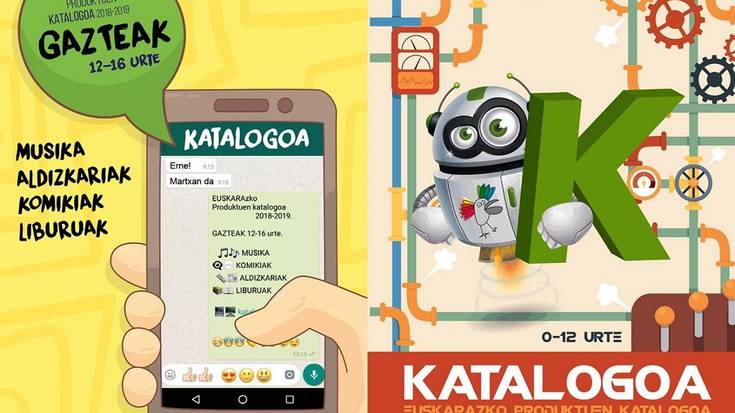 Euskarazko produktuen katalogoa banatu du Udalak eskola umeen artean
