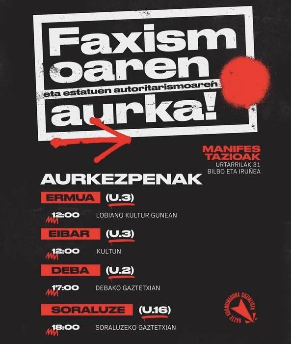 Aurkezpena: Faxismoaren aurka U31 manifestazioa (GKS Debabarrena)