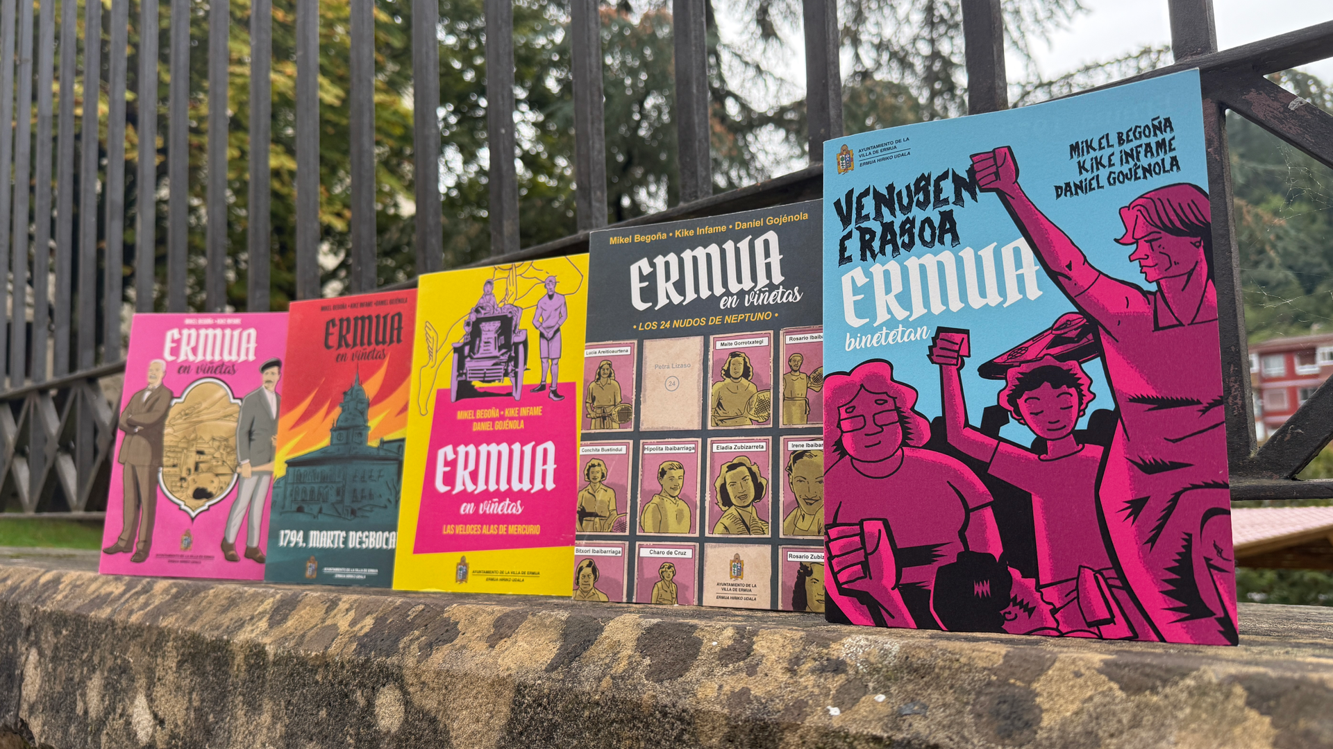 Seme-alaben hezkuntzaren alde mobilizatu ziren Ermuko emakumeak 'Venusen erasoa' komikiko protagonista