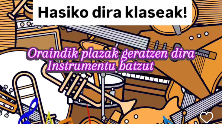 IRAILAK 8an hasiko dira klaseak!