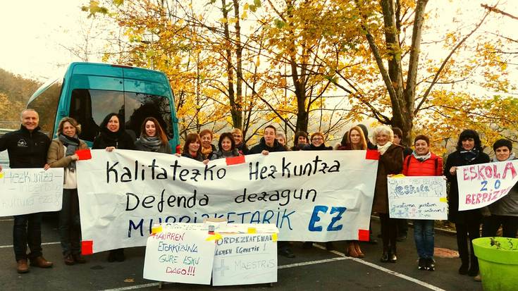 Greba jarraipen zabala izan du Elgoibarrko eta Mendaroko eskola publikoetan