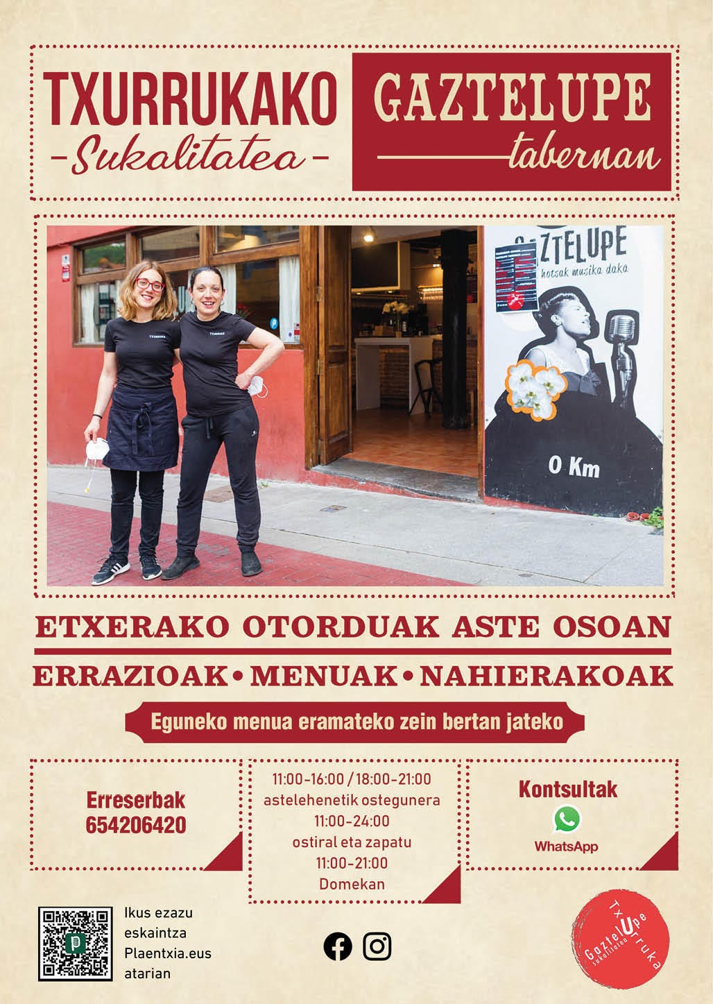 Txurrukako sukalitatea Gaztelupe tabernan